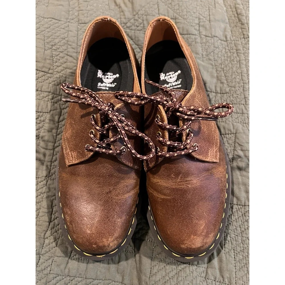 Dr Martens 1461 SR Soft‎ Wair Men's 7 Brown Leather Shoes